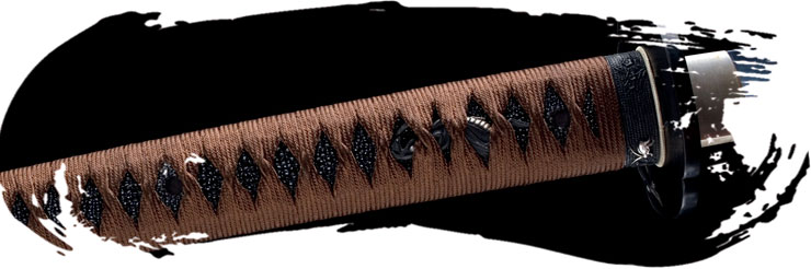 Tsuka de seda con hishigami